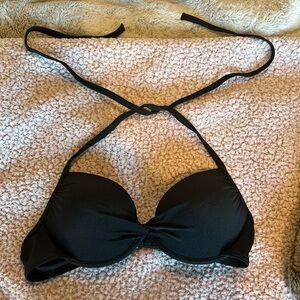 Victoria's Secret black push-up bikini top